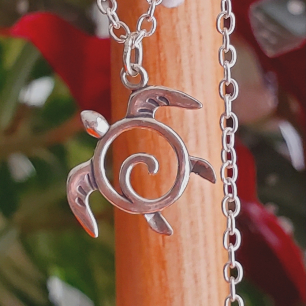 Sea Tortoise 925 Sterling Silver Necklace